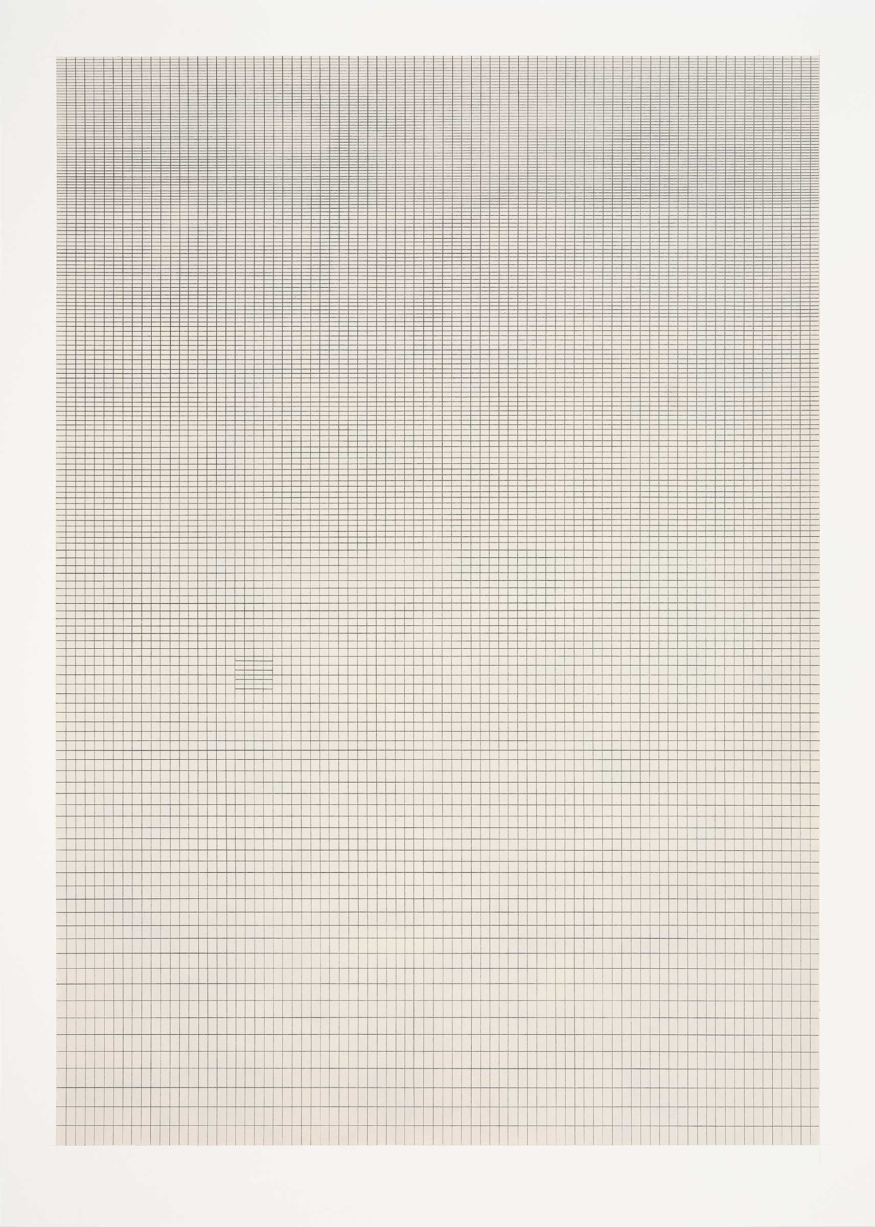  Grid (Concrete Path), 2025, acrylic and graphite on Bristol board, 60 x 46.5cm 