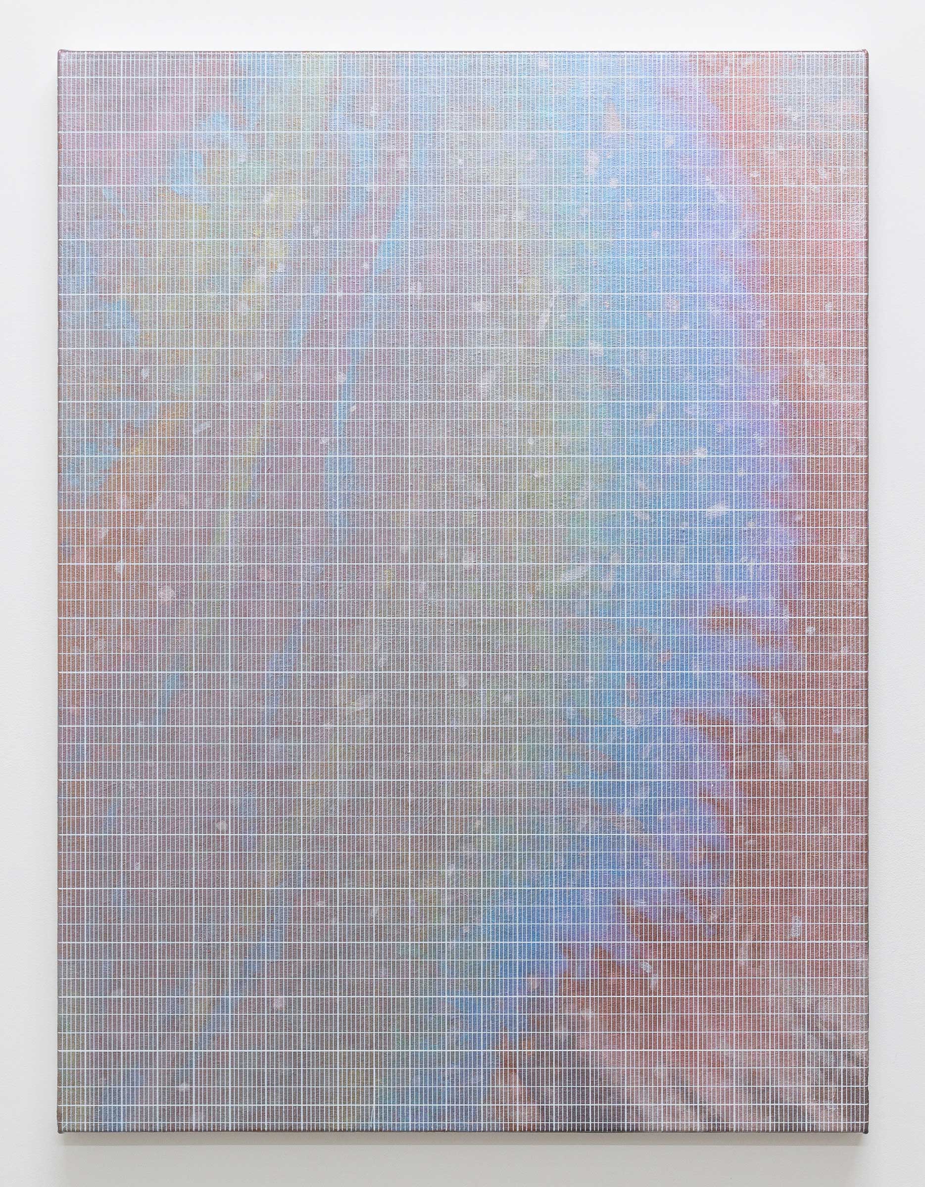 Oil Slick with Grid 5, 2021, acrylic on linen, 60 x 45cm