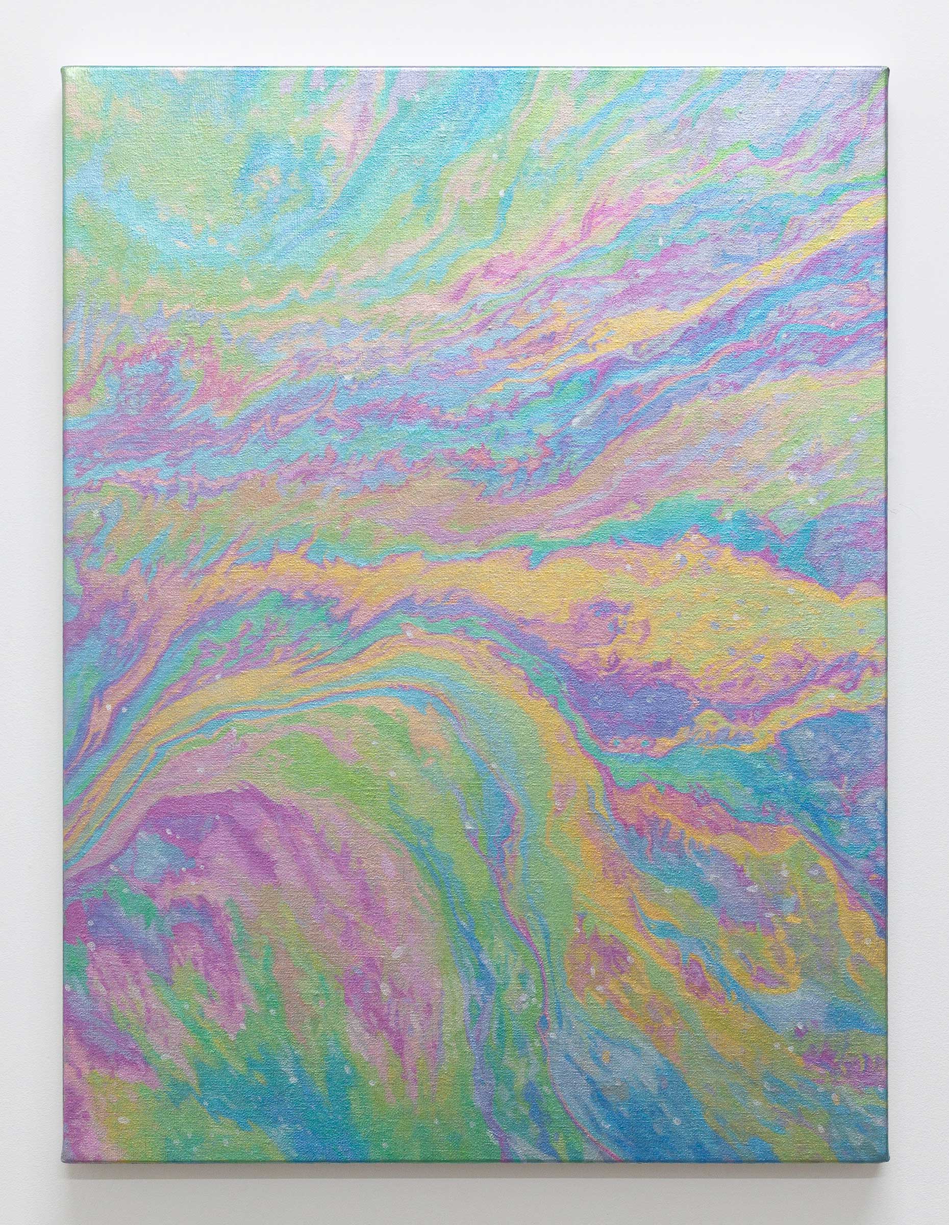 Oil Slick 4, 2022, acrylic on linen, 50 x 37.5cm