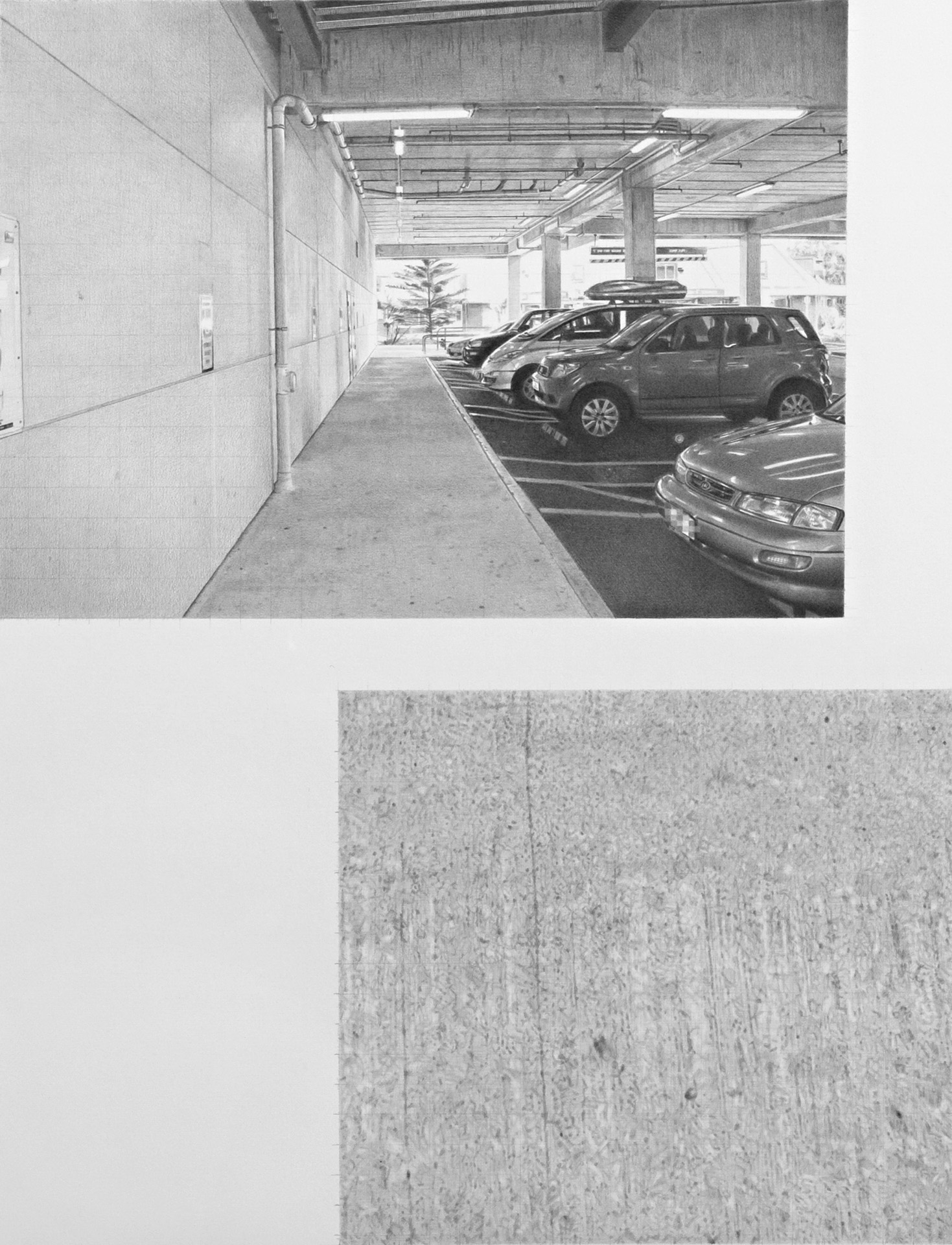 Parking Building, 2009, graphite on paper, 406 x 310mm